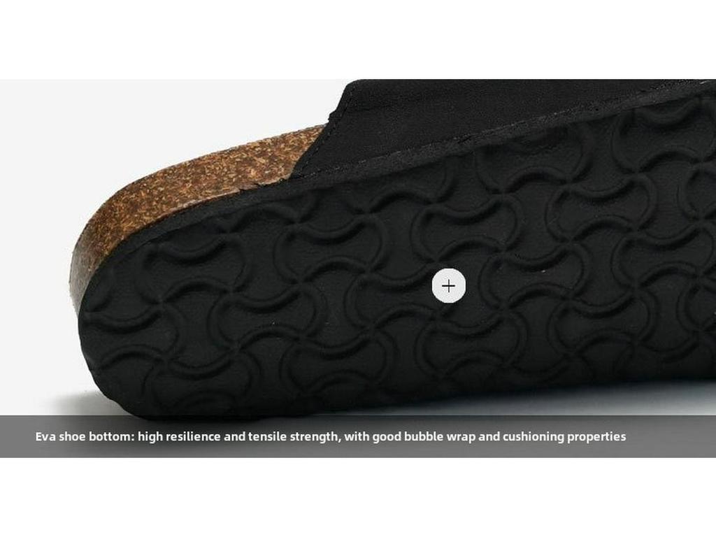 Мужские тапочки из пробки Ruizu: Модные шлепанцы из матовой кожи для пляжа или повседневной носки.