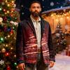 Мужской уродливый рождественский вельветовый теплый карманный пиджак-кардиган, мужской повседневный костюм