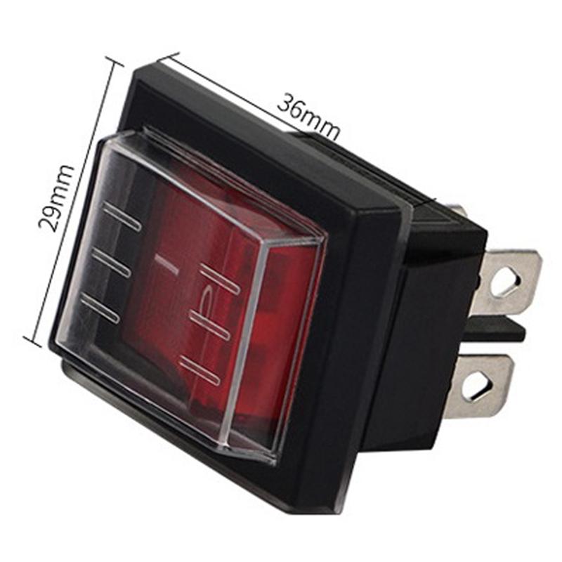 2025 Trend 1PC 36X29mm SPST 4 Pin Waterproof Boat Rocker Switch For Industrial Vacuum Cleaners With Waterproof Cover