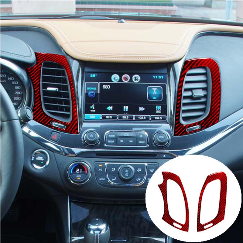 Для Chevrolet Impala 2014-с навигацией из углеродного волокна, автомобильная центральная консоль, декоративные наклейки на приборную панель, интерьер