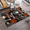 Harley Davidson Inspired Carpet with Skull, Wings, and Logo Designs Suitable for use as an anti-slip for living room bedroom sofas