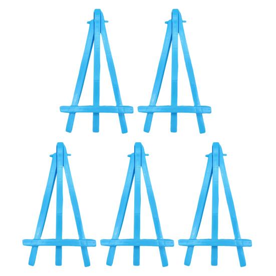 5Pcs Triangle Easel Mini Stand Kids Art Display Small Drawing Easel with Bright Colors 15.5cm Plastic Sketching Easel