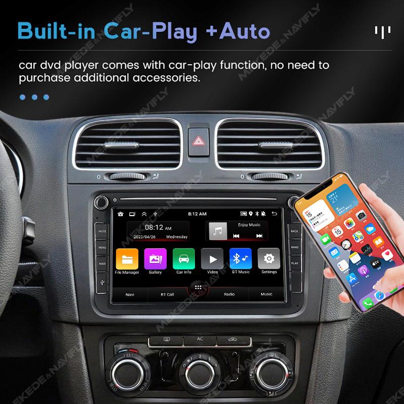 Android Carplay Автомобильный Радио Видео Плеер Для VW Volkswagen Skoda Octavia golf 5 6 touran passat B6 polo Jetta 2Din Стерео Ресивер