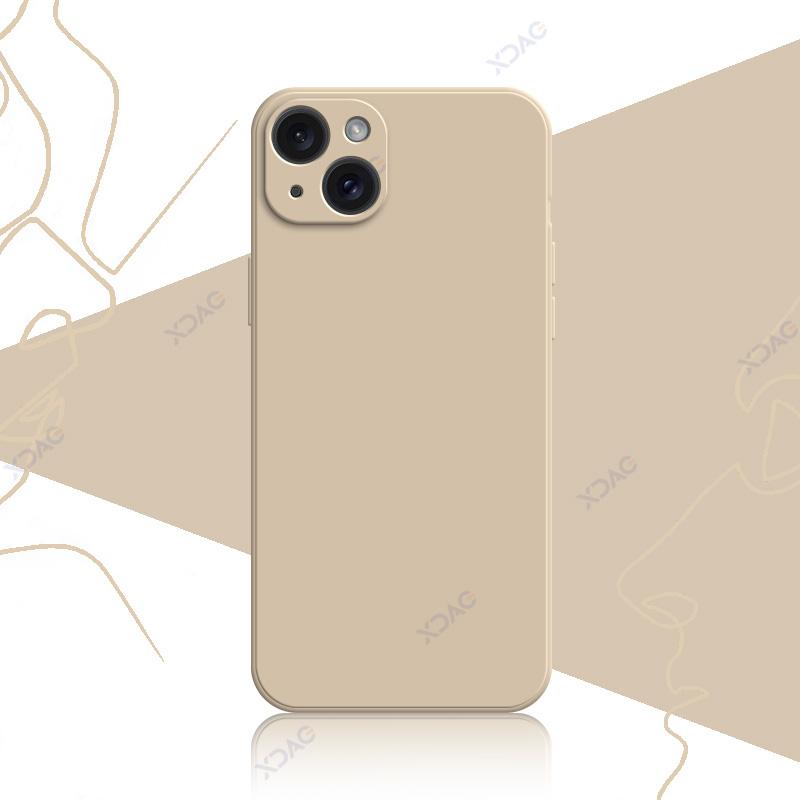 Роскошный мягкий чехол для iPhone 14 15 Pro Max Plus 5G 360 Edge защитный жидкий силиконовый корпус для мобильного телефона