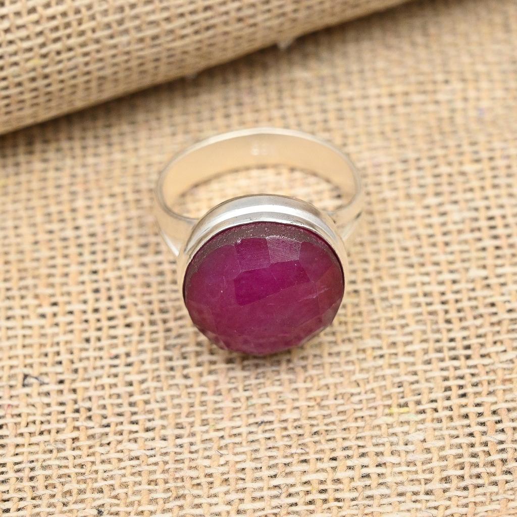 Кашмирский красный рубин, драгоценный камень, ювелирные изделия ручной работы из твердого серебра 925 пробы