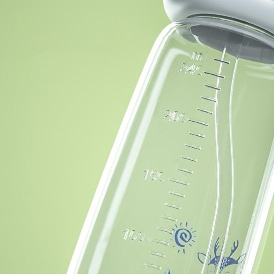 Бутылочка для кормления без рук, пищевой полипропилен, антиколиковая, с мягкой соской, нескользящим основанием, 240 мл, регулируемый угол, для комфортного кормления