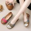 Fashion New Summer Cutout Ballet Flats Women's Genuine Leather Moccasins Slip On Shoes Low Vamp Loafers Woman Patchwork Shallow Flats
