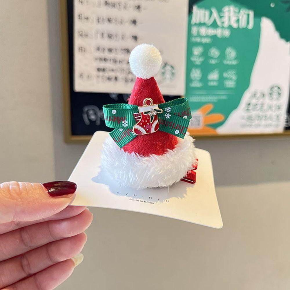 Korean Hair Accessories Christmas Costume Dress Up Christmas Hat Hairpin Children Hair Clip