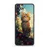 Case For Oppo Find X6 Pro X5 A54 A53 A52 A9 A15 A95 A17 A76 A74 A57 A31 Reno8 Reno7 Reno6 Pro 5G Cover Cartoon Cat Art Fashion