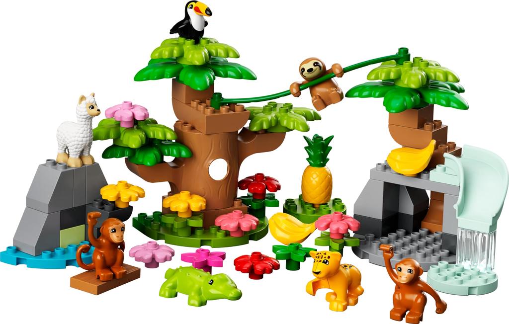 LEGO Duplo Duplo Town Южноамериканские животные 10973 Строительные развивающие возрастные блоки, игрушки, игрушки, блоки, подарки, малыши, младенцы, животные, мальчики,