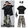 Kids Hip Hop Dance Outfit Set Boys Girls Streetwear Performance Costume With Accessories
