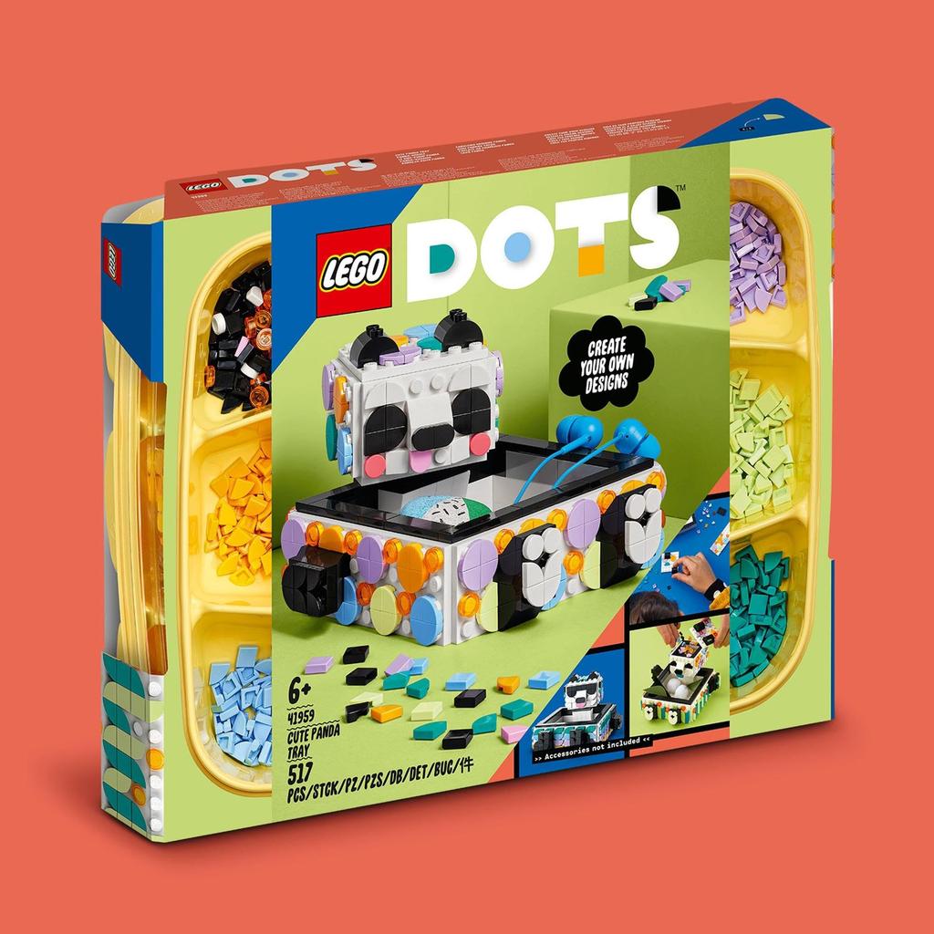 LEGO Dots Cute Panda Tray 41959, Toy Blocks, Gift, Jewelry, Crafts, Boys and Girls, Ages 6 and Up
