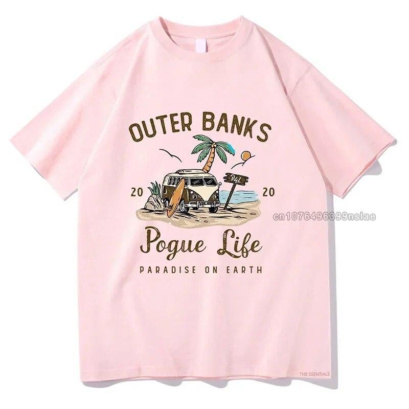 Outer Banks 3 T Shirt Unisex Women Harajuku Aesthetic Graphic Pogue Life Print Tshirts Unisex John B JJ Maybank Cotton Tees Shirts Unisex