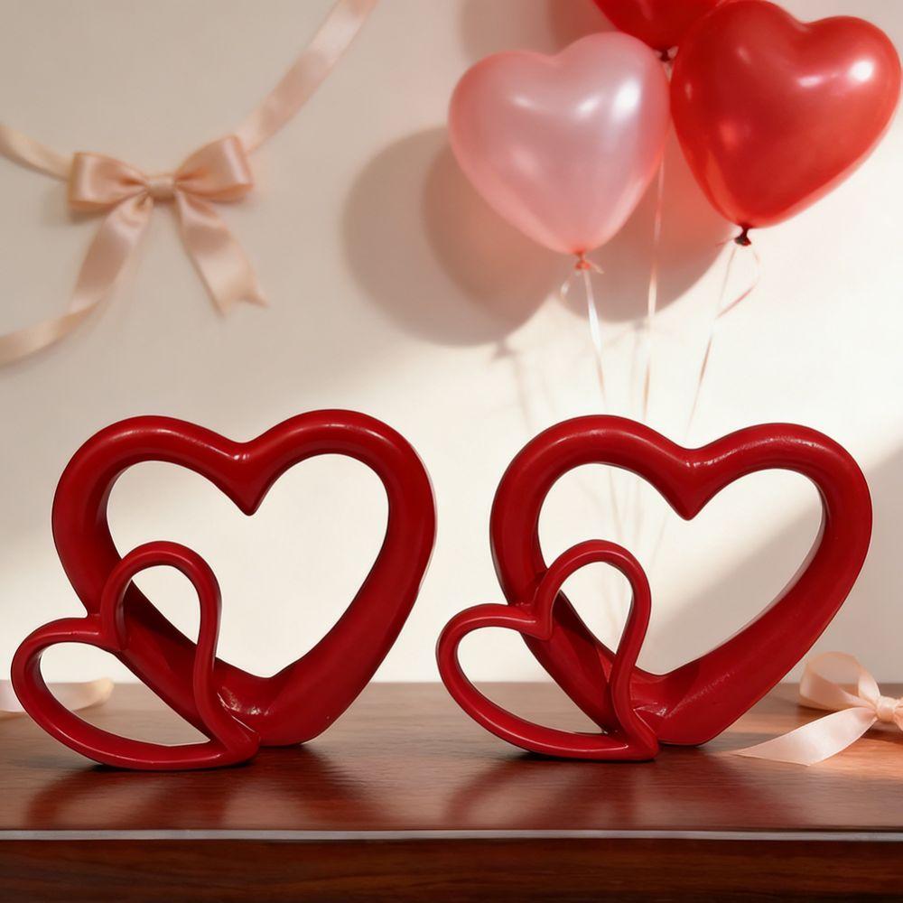 3D Valentine's Day Love Ornament Handicraft Heart Miniature Ornaments  Home Decor