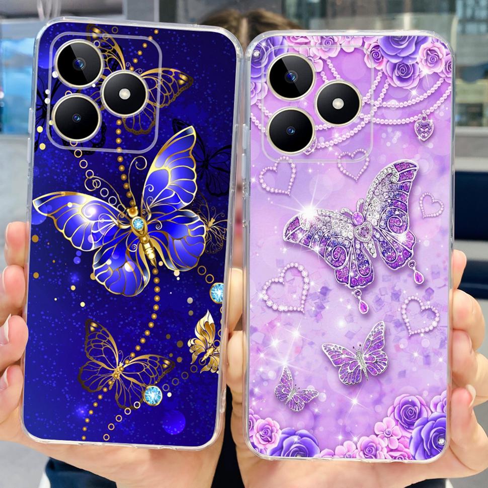 For Realme Note 50 Cases RMX3834 Colorful Painted Cover Soft Silicone Phone Cases For Oppo Realme Note 50 Note50 TPU Fundas
