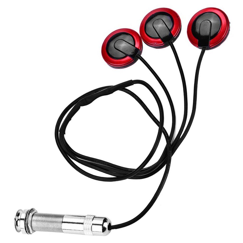 Самоклеящийся пьезоэлектрический микрофонный звукосниматель с разъемом для гитары, укулеле, скрипки