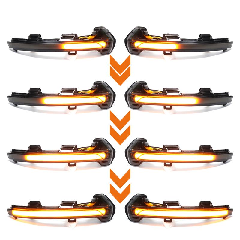 For VW Passat B8 Arteon 2015 2016 2017 2018  2Pcs Car Dynamic LED Turn Signal Light Rearview Mirror Blinker