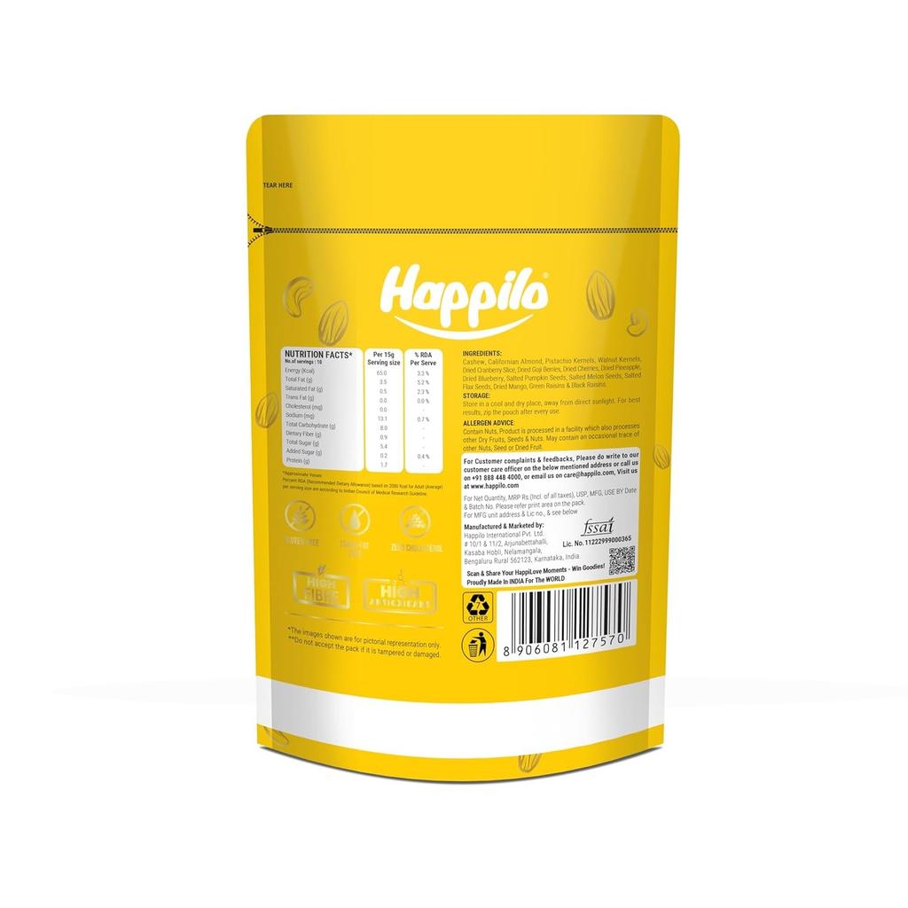 Оздоровительная смесь (160 г), Premium International Daily Super Health Mix, Happilo