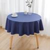 Solid Color Round Tablecloth With Lace Cotton Linen Table Cloth Wedding Dining Tea Table Decoration Cover