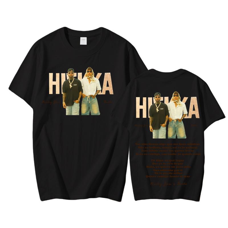 Nicky Jam X Beéle - Hiekka T-Shirt Retro Hip Hop Retro Tee-shirt Short Sleeve Cotton Tshirt Fashion Grunge Clothing