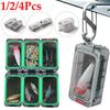 1/2/4Pcs Expandable Fishing Tackle Box Carp Accessories Organizer Case Waterproof Fishing Hardware Toolbox Luminous for Fishing