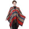 Women's Plus Size Geometric Ethnic Style Knitted Striped Shawl (2025)