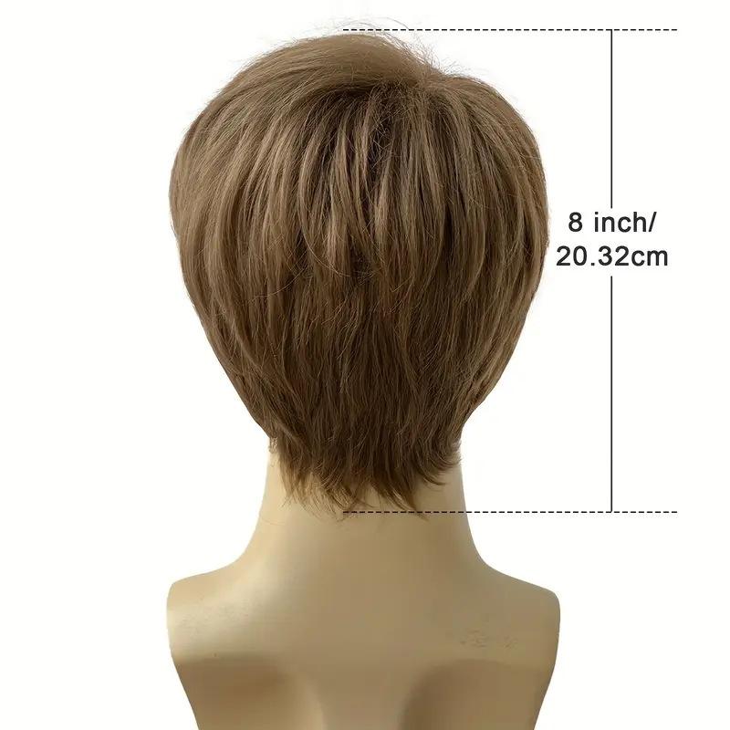 Короткие мужские парики синтетические волосы повседневные парики для мужчин прямые естественно выглядящие коричневые парики костюм для косплея вечеринки Хэллоуин ежедневное использование