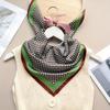 Round Ring Print Square Scarf Luxury Soft Satin Thin Breathable Neck Scarf Elegant Style Sunscreen Bandana For Women