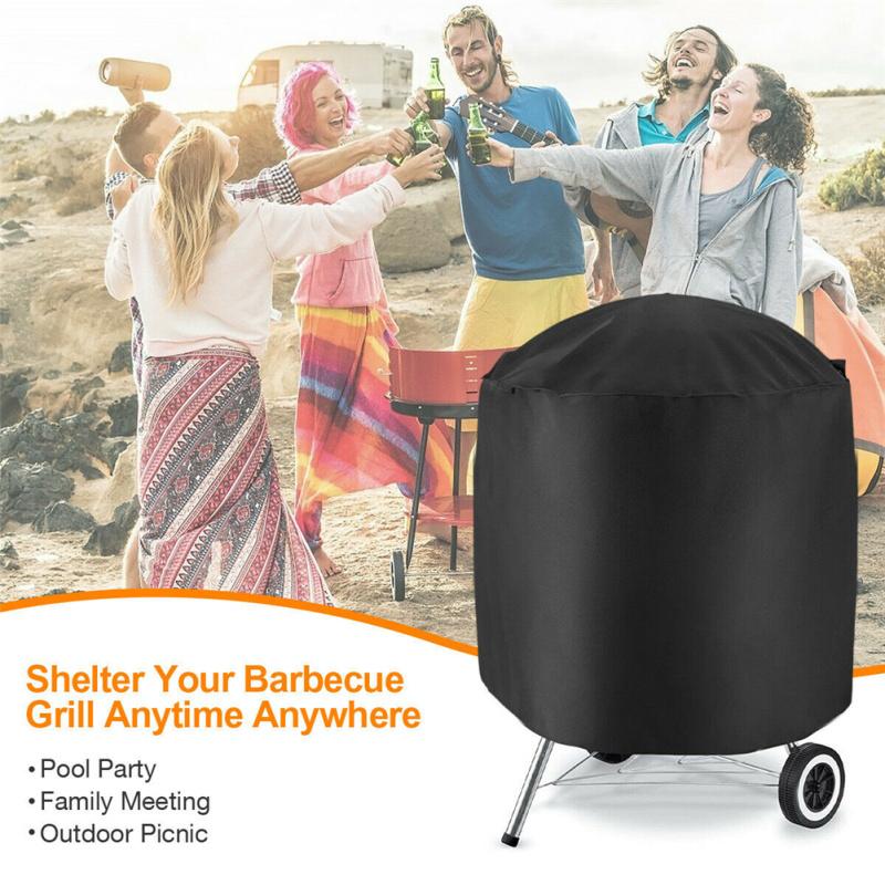 Чехол для газового гриля BBQ, круглый, для гриля Patio Fire Pitch, водонепроницаемый, защита от непогоды