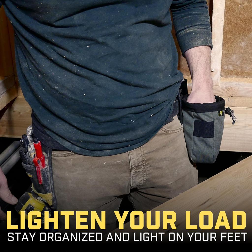 Holstery Joey Tool Belt Bag - Clip-On Pouch for Electricians, HVAC Techs, Plumbers, Carpenters, and Contractors