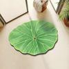 Realistic 3D Leaf Rug Irregular Leaf Shaped Floor Mat Anti Slip Green Leaf Doormat for Bathroom