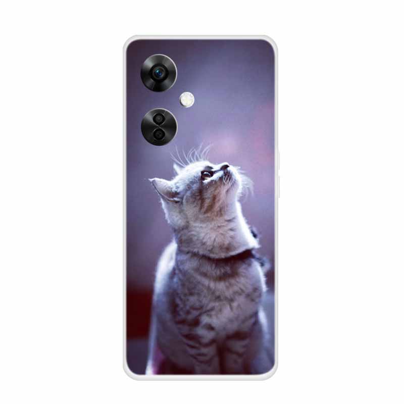 For OnePlus Nord CE 3 Lite 5G Cases Wolf Clear Soft TPU Silicone Phone Cover For One Plus Nord CE 3 5G Case Transparent Etui