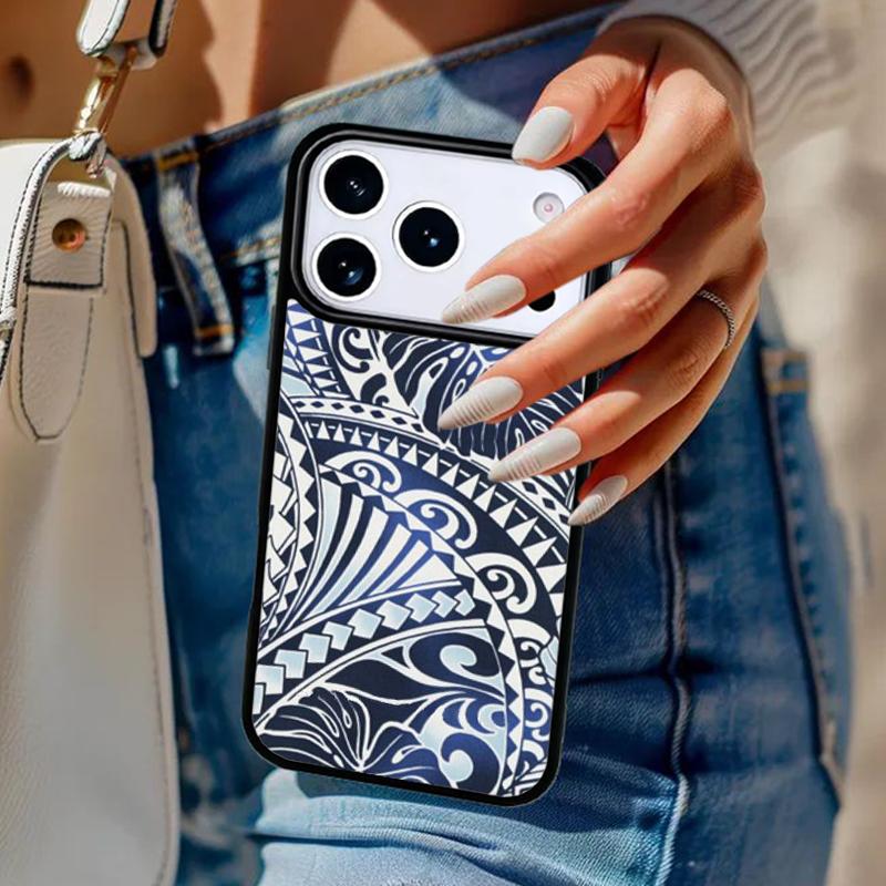 Маори Племенной Самоанский Полинезийский Чехол Для Телефона Для iPhone 17 Air 14 15 13 12 Max Чехол Для Apple 16e 11 Pro Max Plus Coque