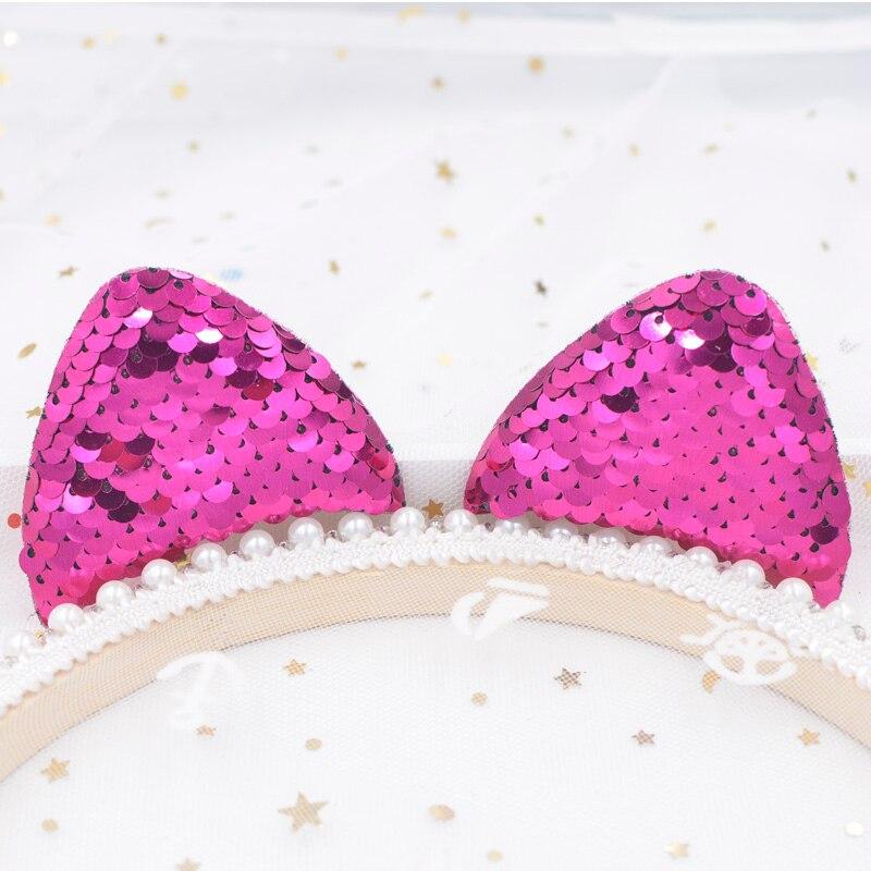 4 шт. высококлассные блестящие мультяшные кошачьи уши, аппликации, мягкие нашивки, наклейки на принадлежности, планарный скрапбукинг