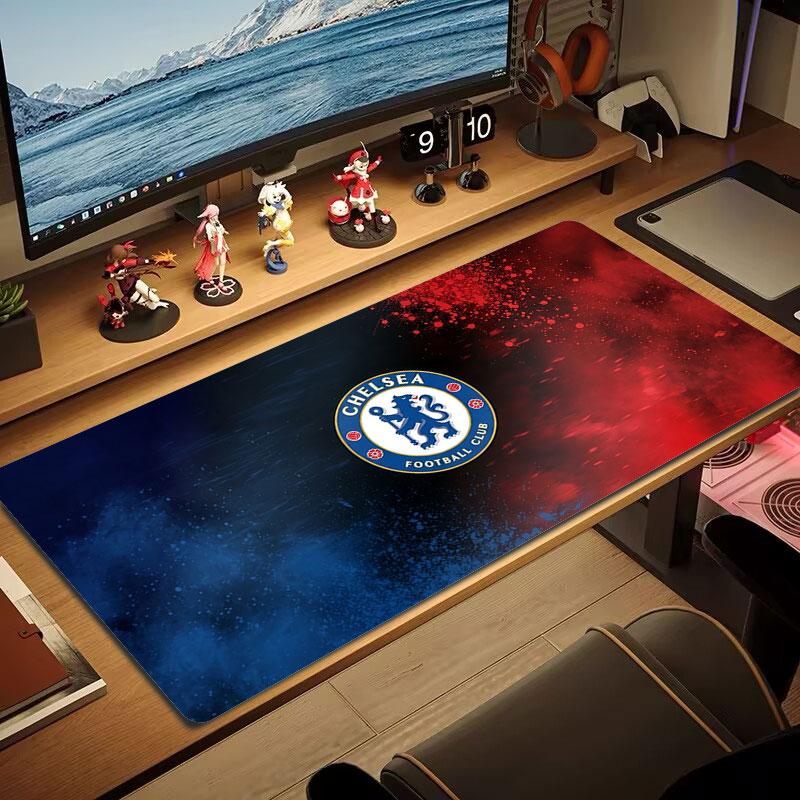 Chelsea F Коврик для мыши большого размера Большой игровой коврик для стола Нескользящий Коврик для ноутбука и планшета Большой коврик для мыши XXL Игровой коврик для мини-ПК С заблокированным краем
