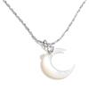 Eetit Waterproof Shell Zircon Moon Chic Necklace Pendant Stylish Unique PVD Plated Charm Delicate Korean Jewelry Wholesale