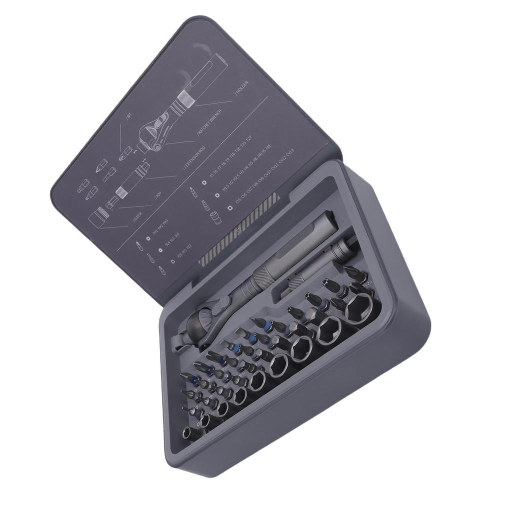 Набор отверток с трещоткой 40 в 1 Дизайн 45 Зубьев Точный 180 градусов Универсальный Магнитный Набор отверток