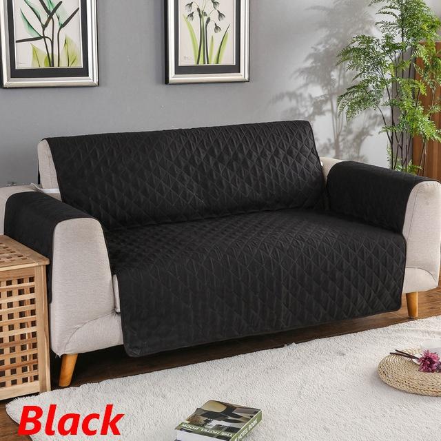 Solid Color Sofa Cover Armchair Cushion Non-slip Pet Chair Cover Wear-resistant Waterproof Household Protective Cover Removable Sofa Cover 1/2/3 Seat