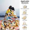 1pc, Minnie and Friends (5) Home Decor Blanket: A Cozy Flannel Throw for Bedroom, Living Room, Travel, Camping, Car, Beach, Office Naps, Perfect Gift