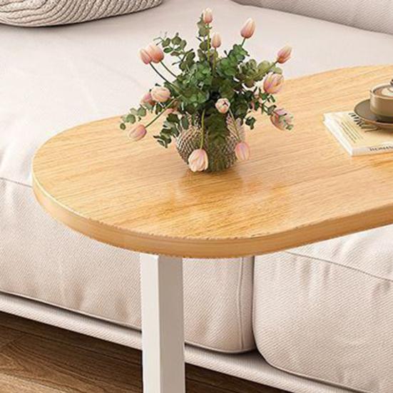 С-образный Приставной Столик Гостиная Спальня Уголок Офиса Металлический Каркас Кофейный Столик Прикроватная Тумбочка Современный Овальный Боковой Столик для Дивана Кушетки Маленькое Пространство