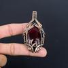 Украшения с красным гранатом, кулон, обернутый медной проволокой 999 пробы, кулон из драгоценного камня ручной работы ко Дню памяти