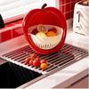 Rotating Design Fruit Vegetable Washer Double Layer Fruit Washer Bowl Strainer Basket  Kitchen Use