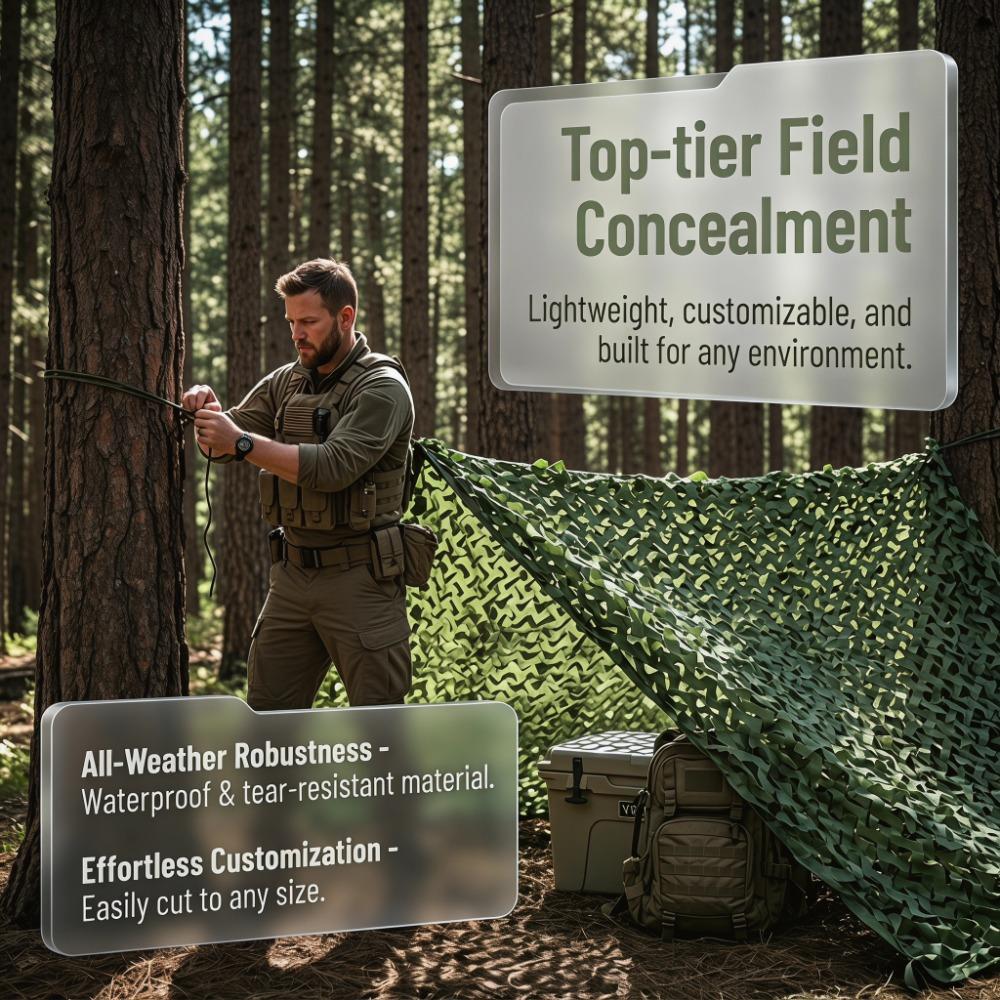 Multi-Size Mesh Nets Mesh Camo Netting Durable Sunshade Net  Jungle Party