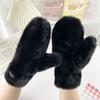 Plush Thicken Wither Warm Cashmere Gloves Imitation Rabbit Fur Women Girls Gloves Windproof Soft Full Fingers Mittens Gloves