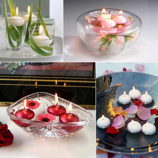 10 шт. свечей-таблеток мини бездымные экологичные мерцающие для признания в любви на День святого Валентина плавающие свечи для вечеринки