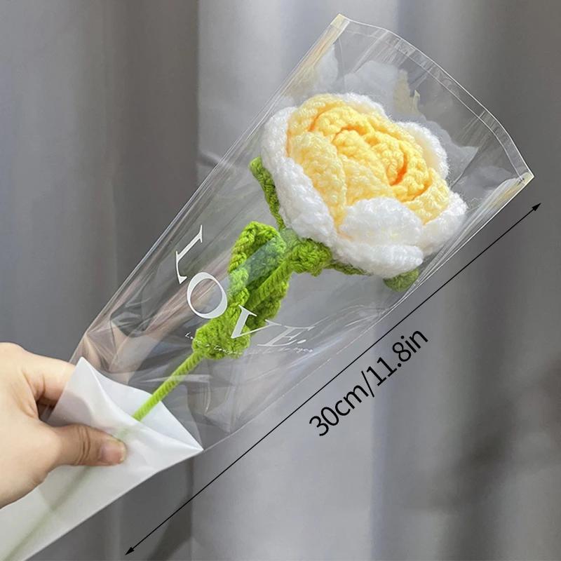 Sunflowers Crochet Flowers Girasol Flower Bouquet Ins Graduation Hand-Knitted Bouquet New Year Gifts Wedding Room Decor