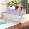 Деревянный держатель для бумаги, настольный держатель для рулонов бумаги, органайзер для рулонов бумаги для рисования с держателем для ручек для школы, художественной студии, дома