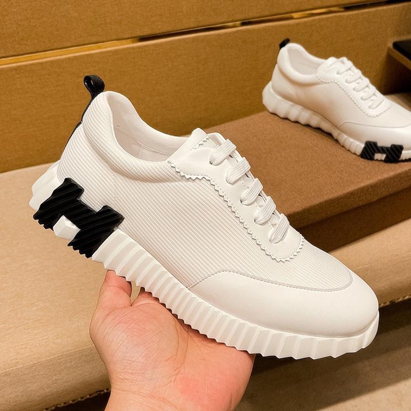 Мужская повседневная уличная обувь Матовая кожа Дышащая Беговая обувь Модный бренд Легкая роскошь Мода Контрастная Спортивная обувь