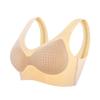 Large size Class A ice silk seamless cold feeling air conditioner hole comfortable fixed cup bra beautiful back summer