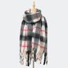 Plaid Scarf Women's Winter High-end Mohair College Large Length Thickened Warm Couple Scarf